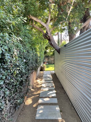Property grounds - Private guesthouse with gated pathway entrance and private yard. (Santa Monica)