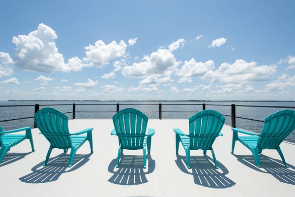 The world looks different from the sun deck at Flirty Flamingo.