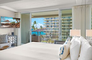 Iron/ironing board, free WiFi, bed sheets - Maui Resort Rentals: The Whaler 562 - Fully Renovated 5th Floor Studio, Fantastic Pacific Ocean and Black Rock Views! (Lahaina)