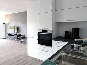 Fridge, oven, stovetop, dishwasher