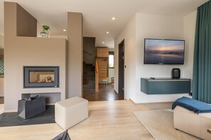 Fernseher, Kamin