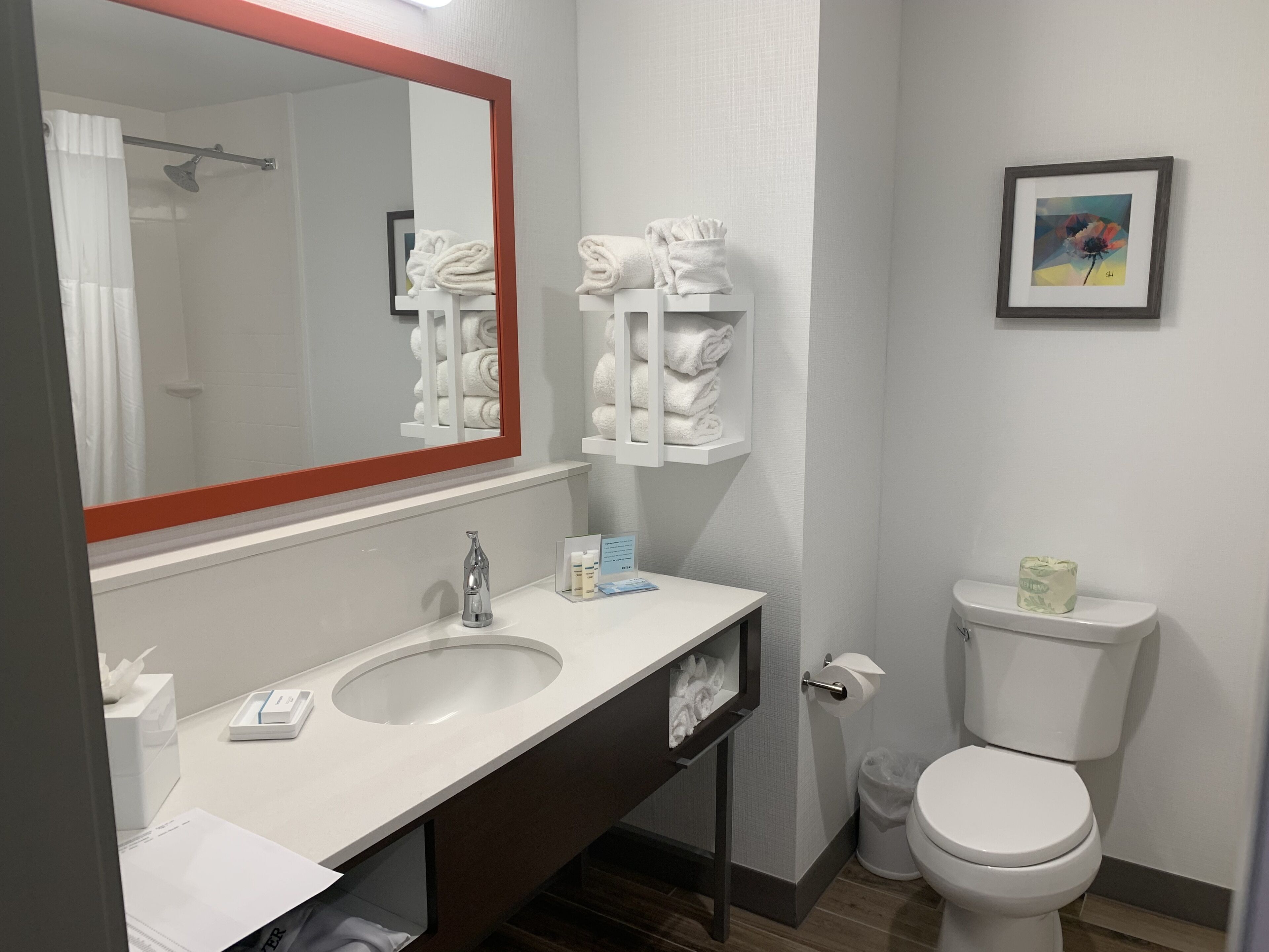 room, 2 queen beds, refrigerator | bathroom | free toiletries