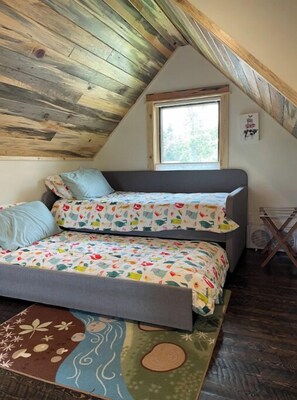 2 bedrooms, iron/ironing board, travel crib, WiFi