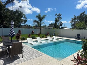 Outdoor pool, a heated pool