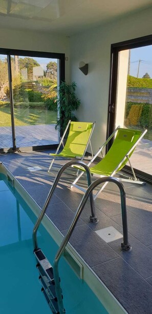 Indoor pool, a heated pool
