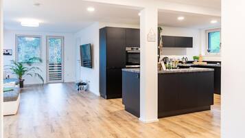 Kühlschrank, Ofen, Herdplatte, Geschirrspüler