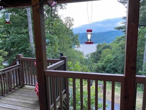 2 Views!  Front view of Lake Glenville & back view of Christmas Tree farm!