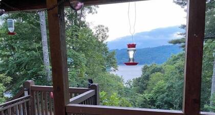 2 Views! Front view of Lake Glenville & back view of Christmas Tree farm!