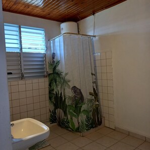 Shower, towels, soap, toilet paper - Apartment located 15/20mn walk from the beach and 5m by car (Le Vauclin)
