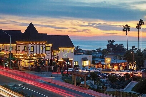 Del Mar Village is 2 miles from the house.