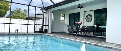 Outdoor pool, a heated pool