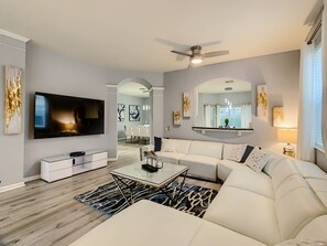 Smart TV, video game console, DVD player, table football