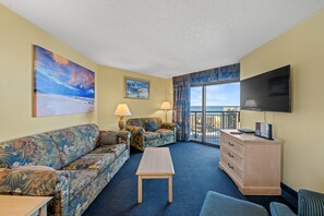 TV, DVD player - Sand Dunes North Tower 1001-3BR Condo in Myrtle Beach with Ocean View (Myrtle Beach)