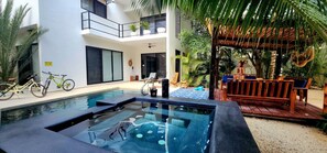Outdoor pool, a heated pool - Luxury for less. Walk to restaurants & bars. Close to Airport, Beaches, Cenotes. (Tulum)