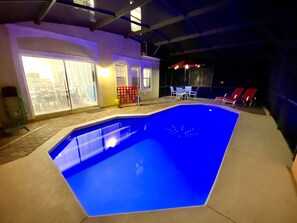 Outdoor pool, a heated pool