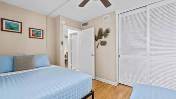 2 bedrooms, iron/ironing board, WiFi (free), bed sheets