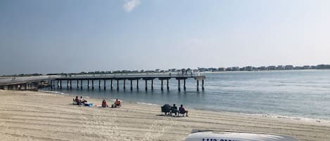 在海灘附近、躺椅