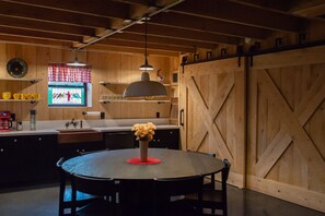 Dining - Unique 3 bedroom barn with a fireplace and pond (Sarver)