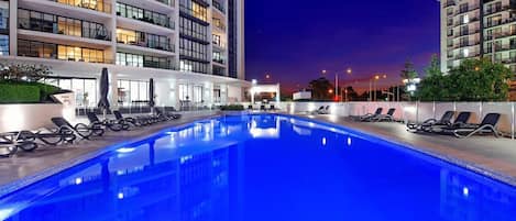 A heated pool