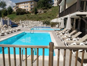 Outdoor pool, a heated pool