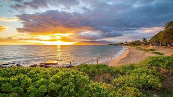 Playa en los alrededores, camastros y toallas de playa
