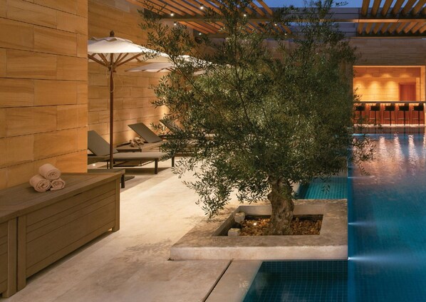 Outdoor pool, open 6:00 AM to 6:00 PM, pool umbrellas, pool loungers - SHIRVAN Hotel City Yard Jeddah (Jeddah)