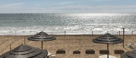 Beach nearby, sun-loungers