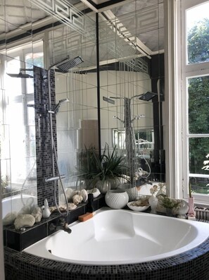 Combined shower/tub, bidet