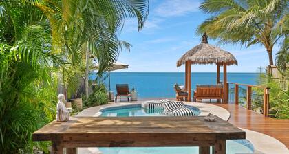 Mylara Beachfront Holiday Home- Beachfront Bliss at Holloways: Private Pool, Direct Beach Access & Tropical Luxury