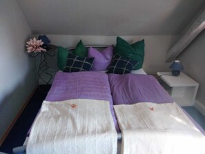 3 bedrooms, iron/ironing board, travel cot, WiFi