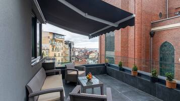 Panorama studio suite, terras | Balkon