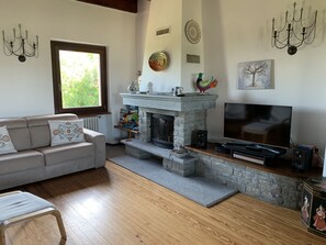 Fernseher, Kamin