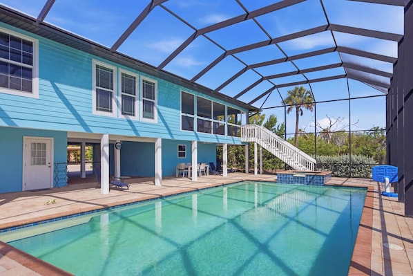 A heated pool