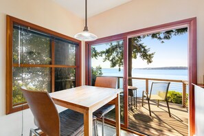 Dining - Dog-Friendly Soundfront Home w/Waterfront Deck, Beach Access, & Wood Stove (Bainbridge Island)