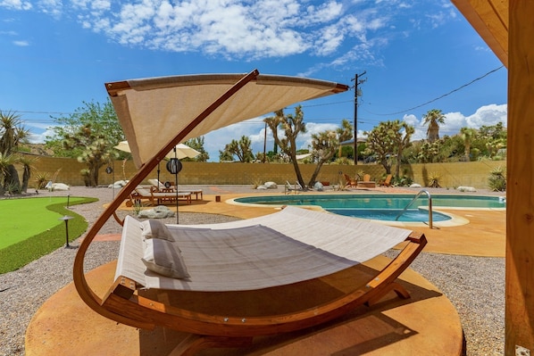 Outdoor pool, a heated pool