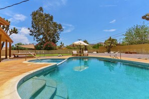 Outdoor pool, a heated pool