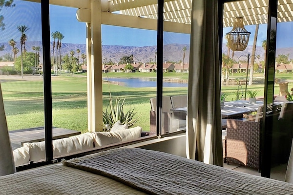 Amazing view of the 7th fairway, lake and mountains from primary bedroom