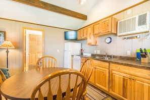 Fridge, microwave, oven, stovetop - Resort Living on 175ft of Sandy Beach on Ottertail Lake, MN.- Cabin #4 (Battle Lake)