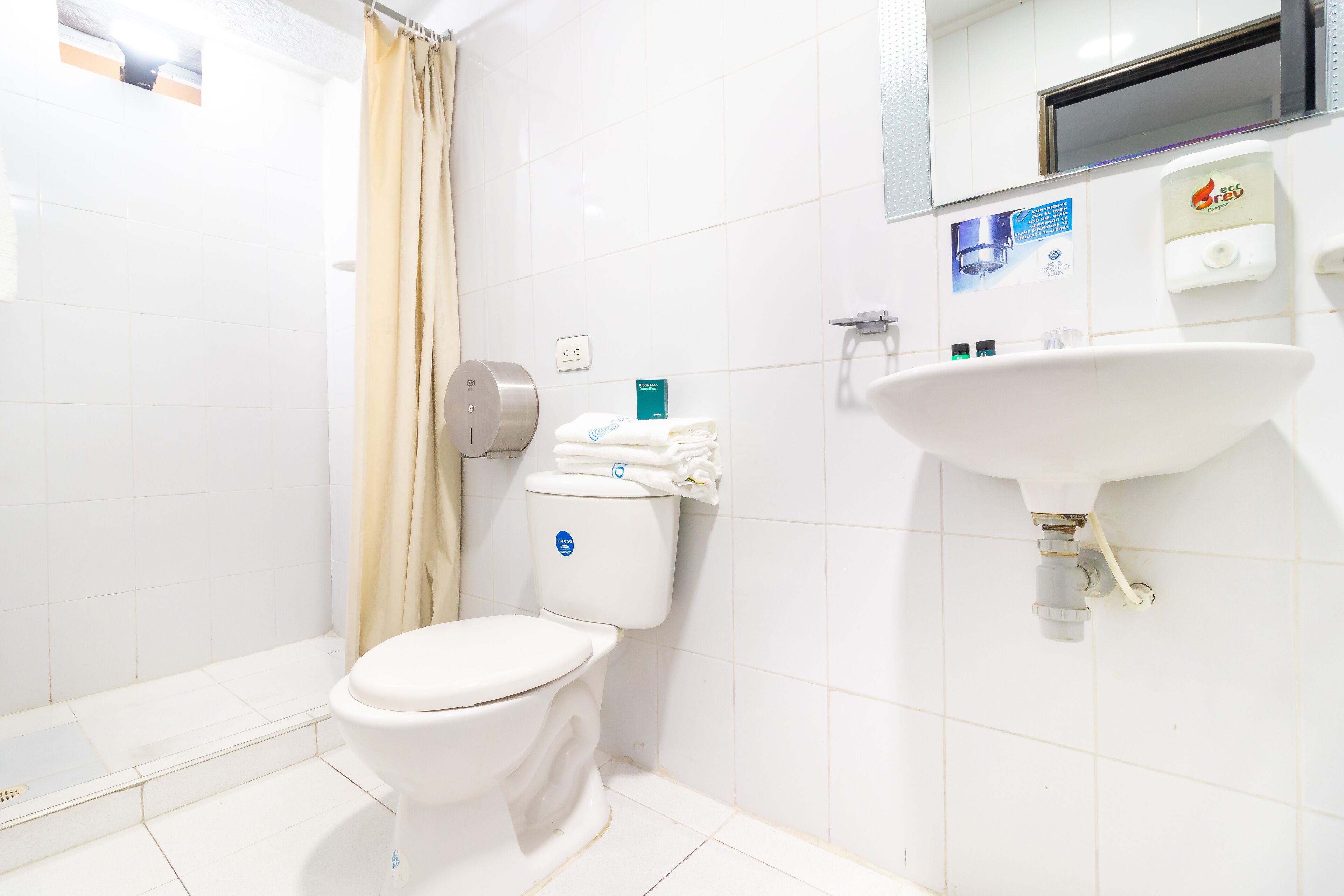 family room | bathroom | shower, free toiletries, towels, soap