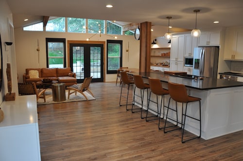 Elegantly Designed Mid-Century Modern Home Near Magnolia