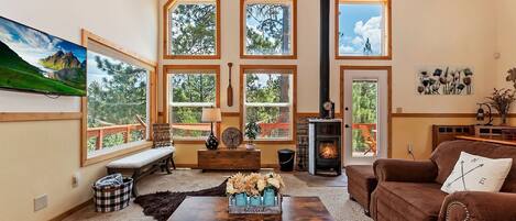 TV, fireplace, Netflix, table football