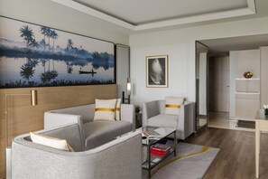 Suite | Living area | 49-inch LCD TV with satellite channels, TV - Vivanta Goa, Miramar (Panaji)