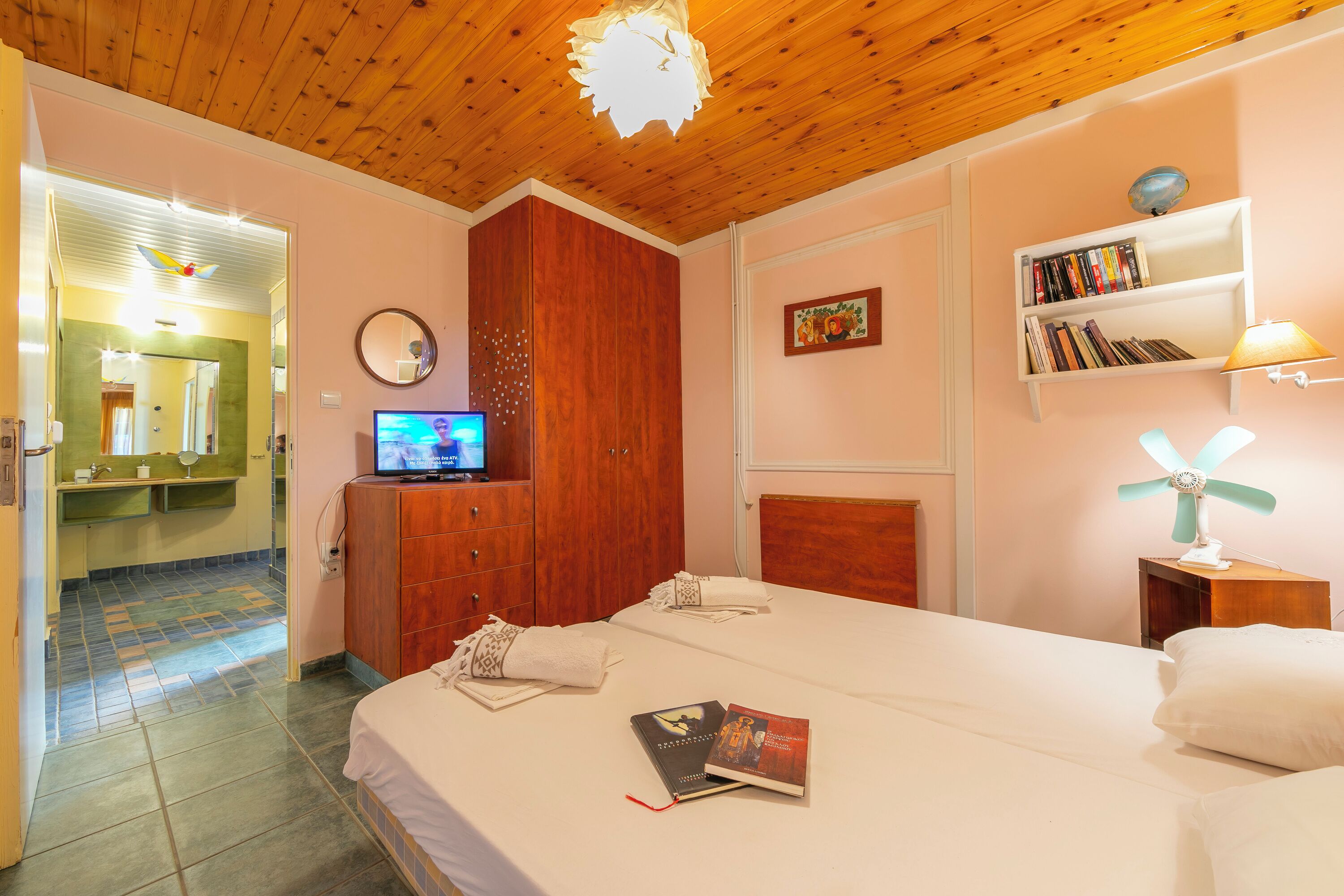 Family Villa, Multiple Bedrooms, 2 Bathrooms (Villa Revita Kourouta beach) | 2 bedrooms, iron/ironing board, free WiFi, bed sheets