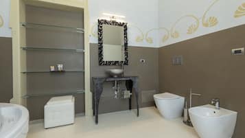 Bañera, bañera de hidromasaje, bidet, toallas