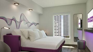 Literie hypoallergénique, coffres-forts dans les chambres