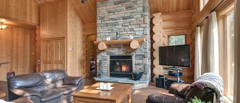 TV, fireplace, DVD player, offices