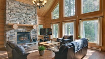 TV, fireplace, DVD player, offices