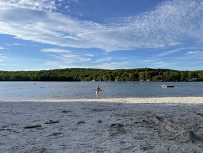 Beach nearby, sun loungers