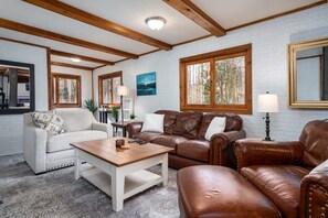 TV, fireplace, offices
