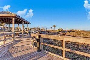 Terrace/patio - Coastal Cottage 212 | Oceanview Deck + Patio | Grill | Steps from the Beach (Fernandina Beach)